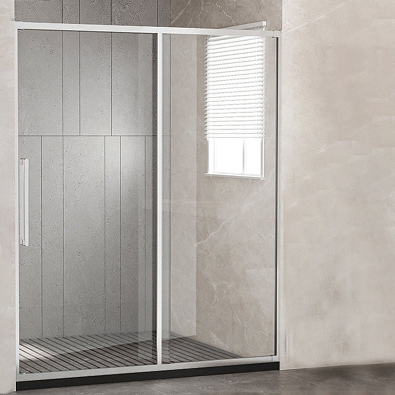 One-shaped Sliding Shower Bath Door Transparent Tempered Glass Shower Door