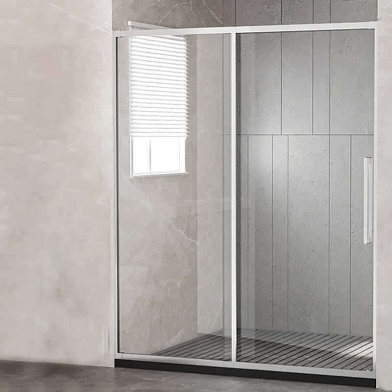 One-shaped Sliding Shower Bath Door Transparent Tempered Glass Shower Door