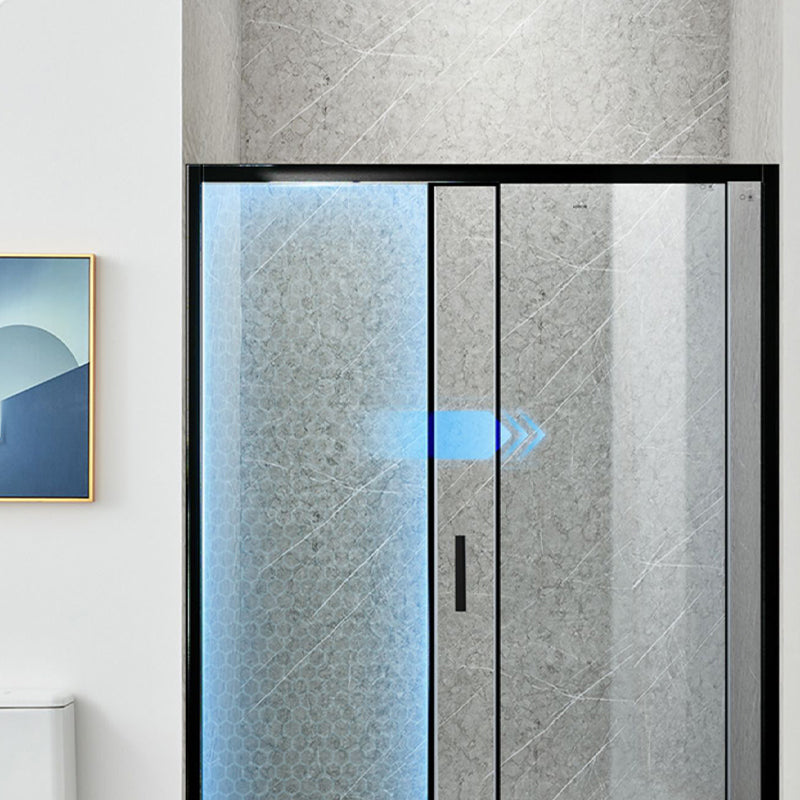 One-shaped Sliding Shower Bath Door Transparent Tempered Glass Shower Door