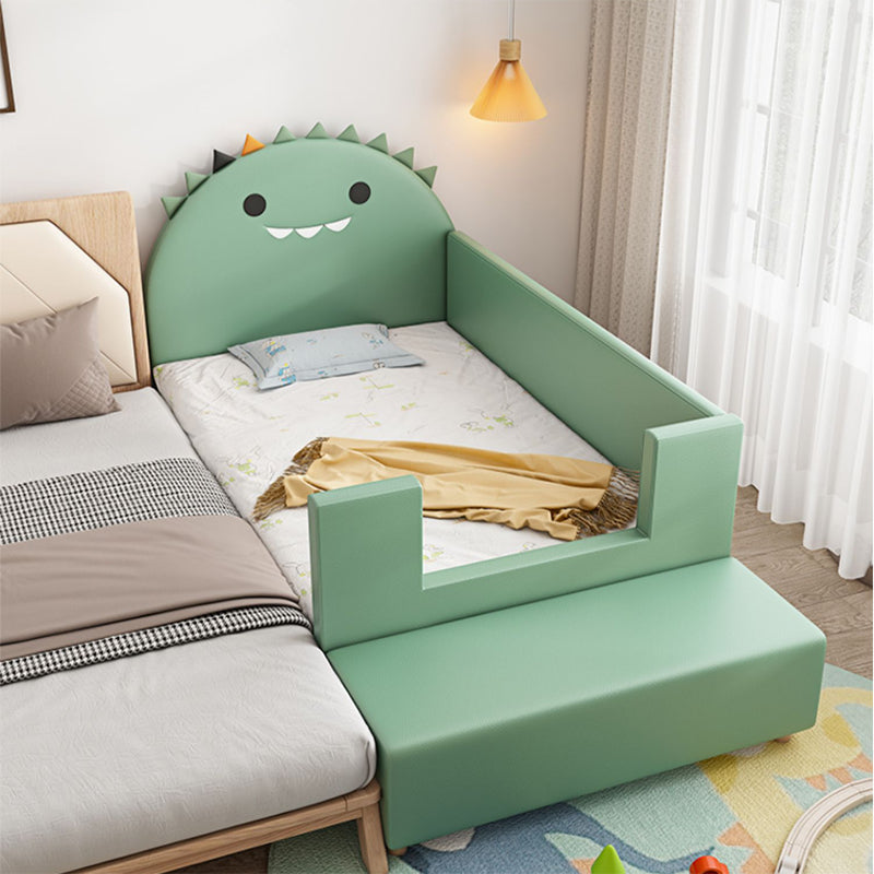 Modern Nursery Bed with Guardrail Wood Upholstered with Storage Baby Crib
