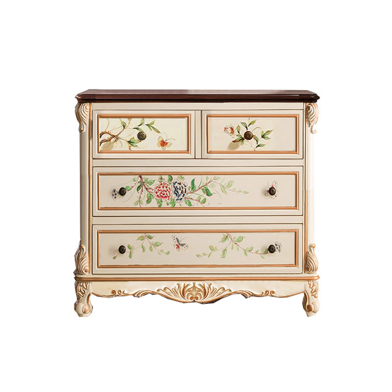 Traditional Storage Chest Solid Wood Dresser with 4/5/6/7 Drawers