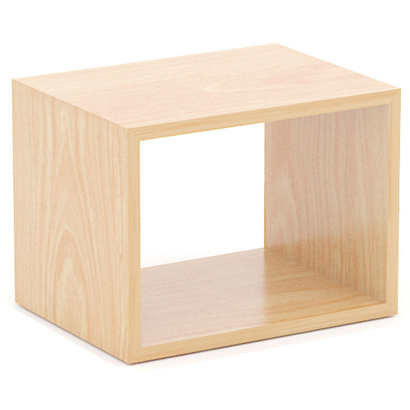 Open Back Cube Bookshelf Contemporary Wood Bookcase for Home