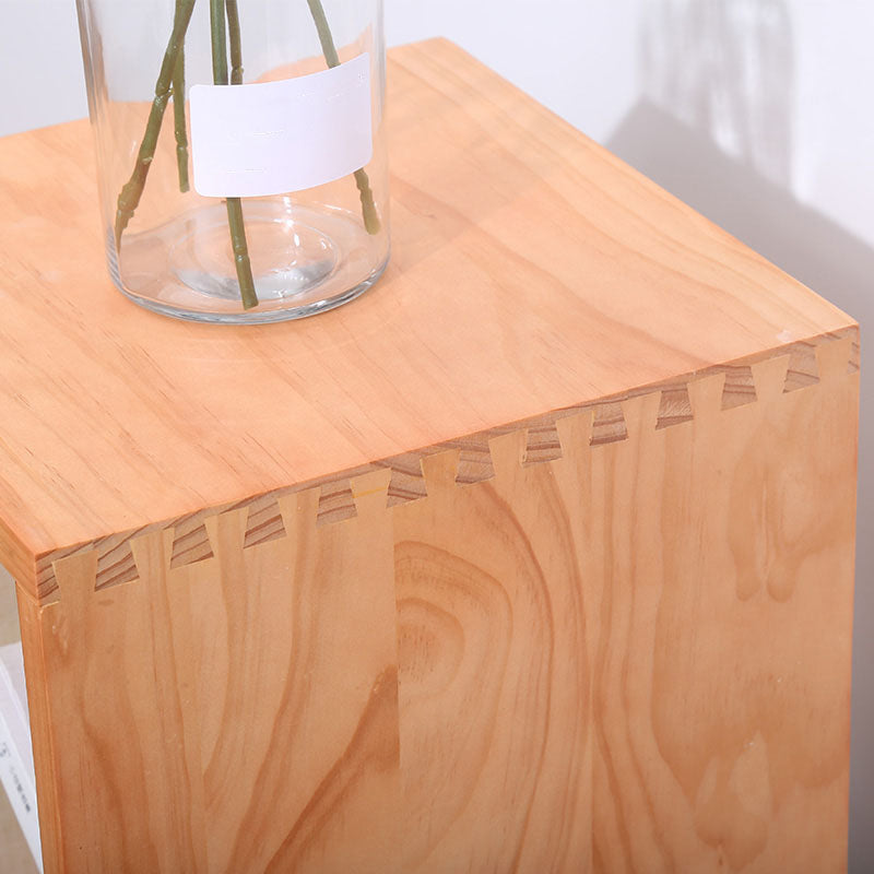 Open Back Cube Bookshelf Contemporary Wood Bookcase for Home