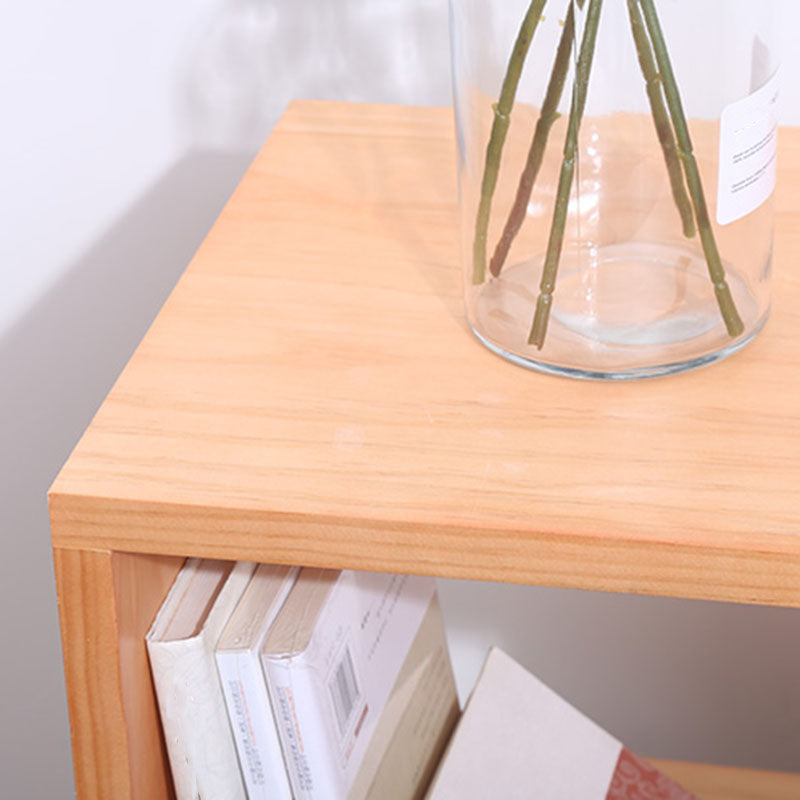 Open Back Cube Bookshelf Contemporary Wood Bookcase for Home