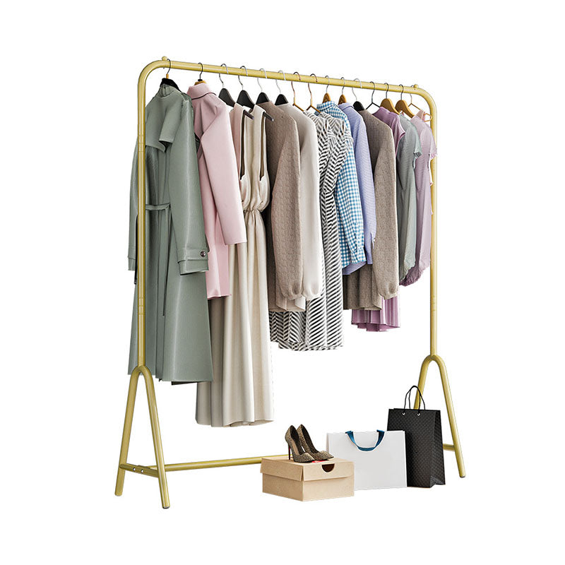 Gorgeous Clothes Hanger Metal Frame Coat Rack with Storage Shelf