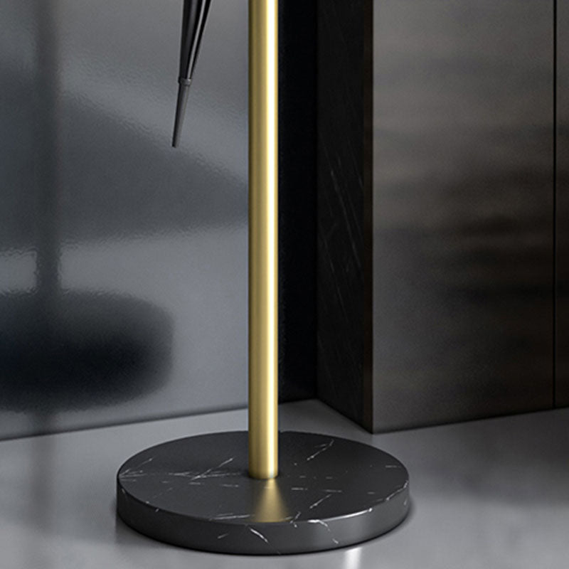 Metal Entry Hall Tree Marble Base Coat Hanger with 7 Hooks , 70.86" H