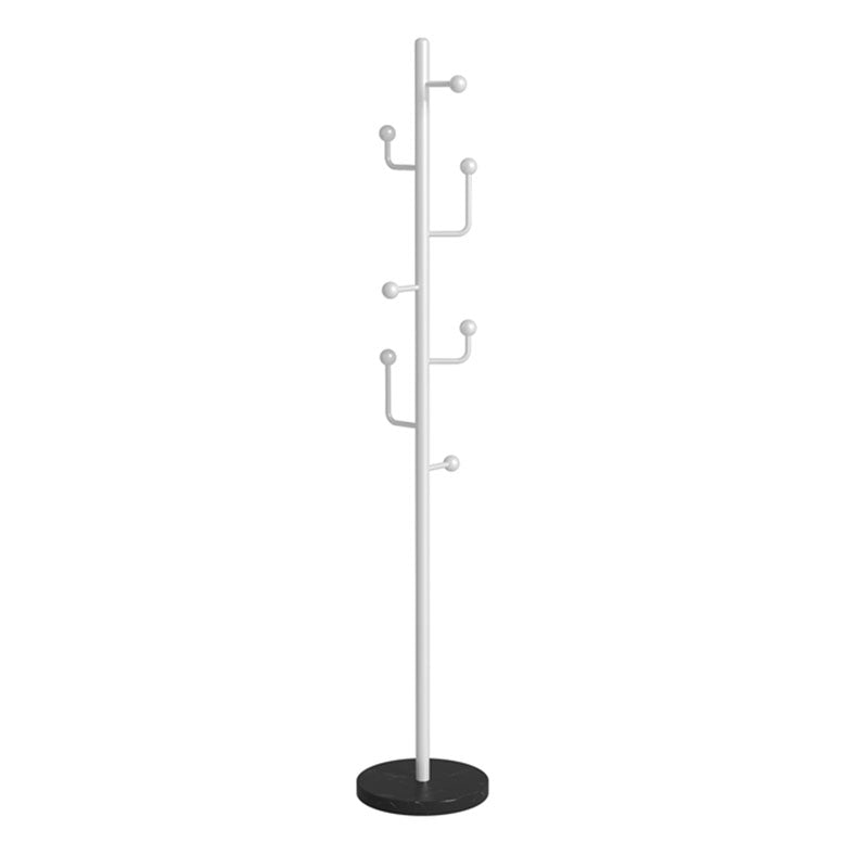 Metal Entry Hall Tree Marble Base Coat Hanger with 7 Hooks , 70.86" H