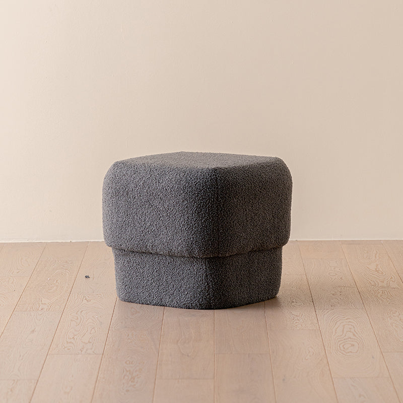Flannel Standard Stool Modern Style Simple Household Square Footstool