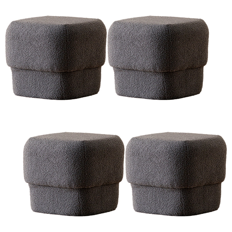 Flannel Standard Stool Modern Style Simple Household Square Footstool