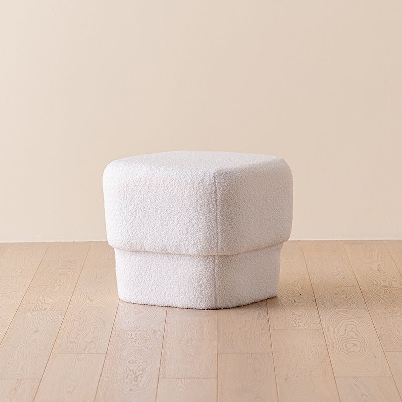 Flannel Standard Stool Modern Style Simple Household Square Footstool