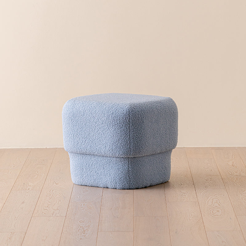 Flannel Standard Stool Modern Style Simple Household Square Footstool