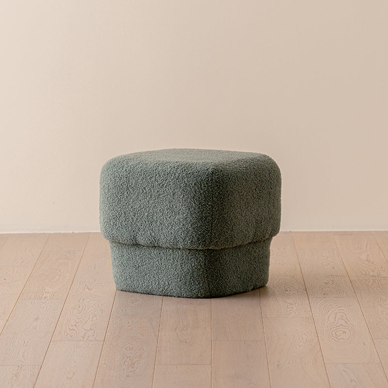 Flannel Standard Stool Modern Style Simple Household Square Footstool