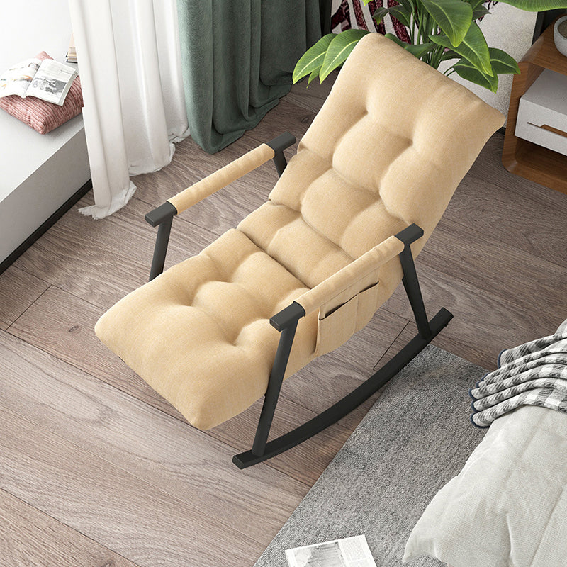 Glam Lazy Sofa Rocking Chair Indoor Rocking Chair with Cushion