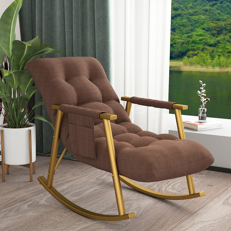 Glam Lazy Sofa Rocking Chair Indoor Rocking Chair with Cushion