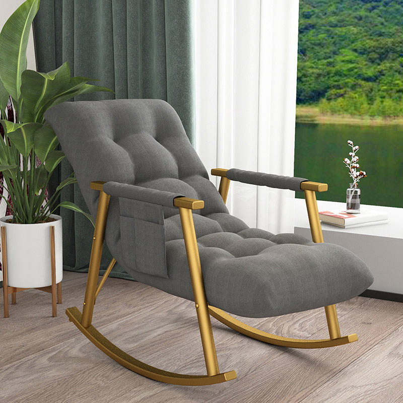 Glam Lazy Sofa Rocking Chair Indoor Rocking Chair with Cushion