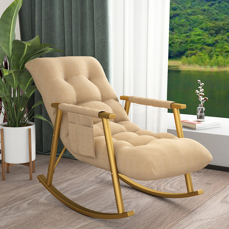 Glam Lazy Sofa Rocking Chair Indoor Rocking Chair with Cushion