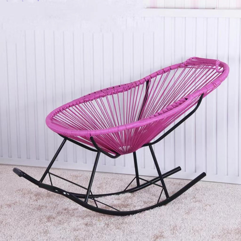 Modern Indoor Rattan Rocking Chair Single Rocking Chair for Living Room and Bedroom