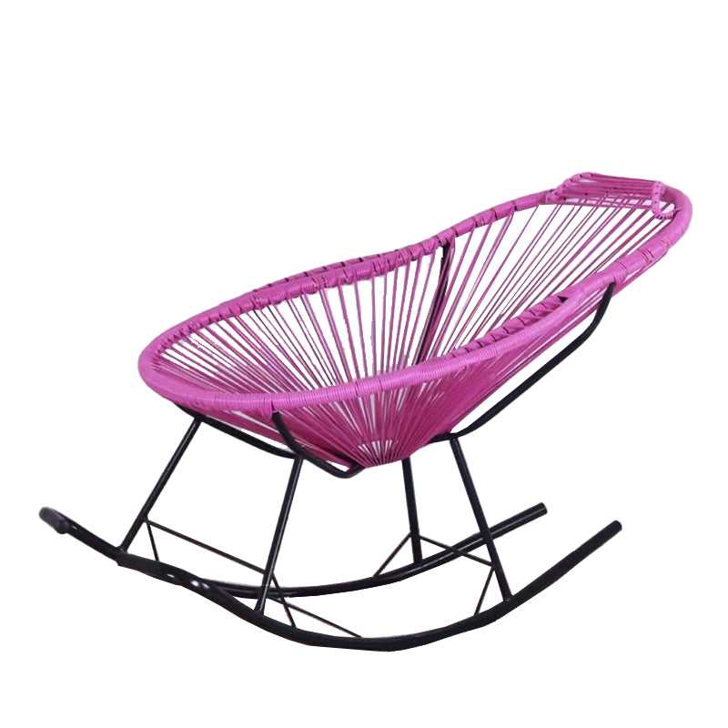 Modern Indoor Rattan Rocking Chair Single Rocking Chair for Living Room and Bedroom