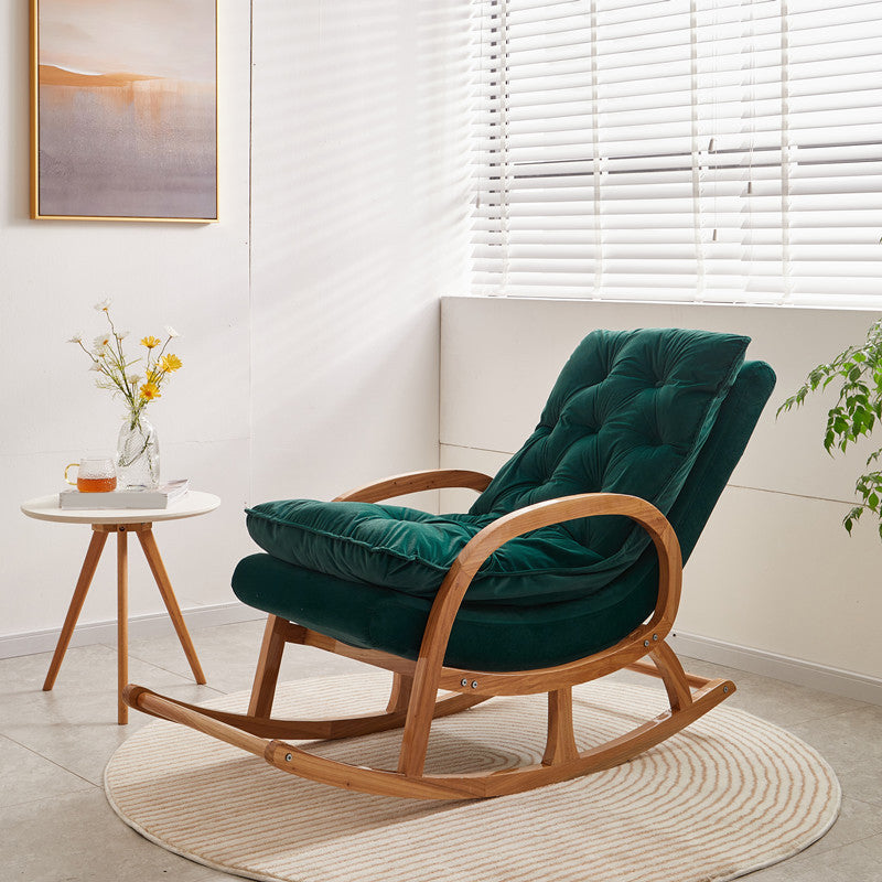 Modern Style Wooden Rocking Chair Lounge Leisure Chaise Chair for Indoor