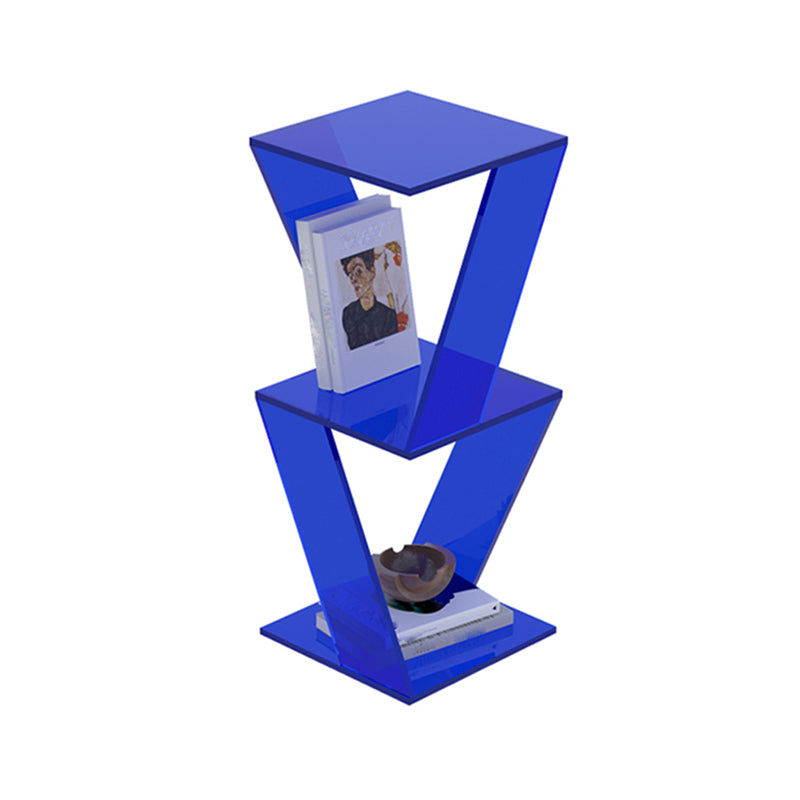 Contemporary Closed Back Vertical Bookshelf Acrylic Bookcase for Home Office