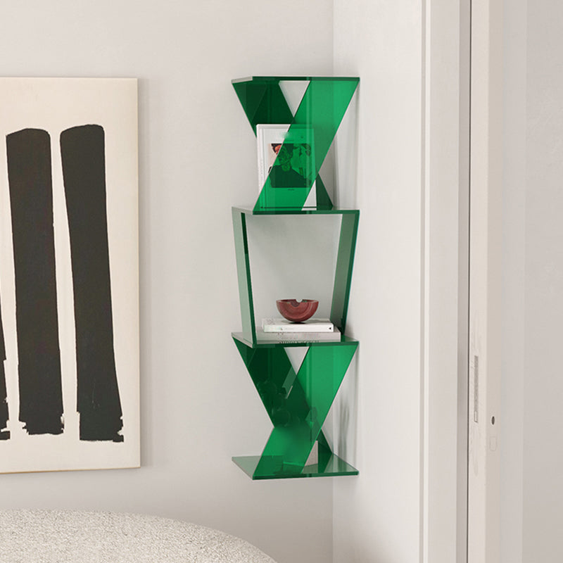 Contemporary Closed Back Vertical Bookshelf Acrylic Bookcase for Home Office