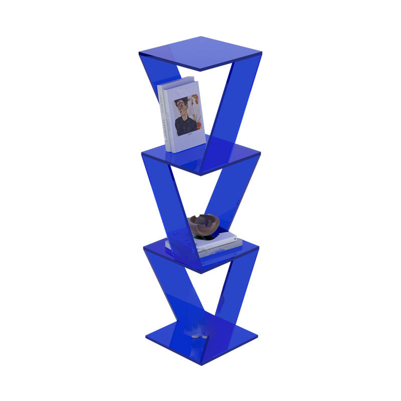 Contemporary Closed Back Vertical Bookshelf Acrylic Bookcase for Home Office