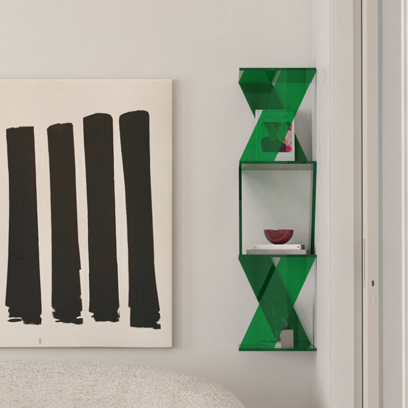 Contemporary Closed Back Vertical Bookshelf Acrylic Bookcase for Home Office