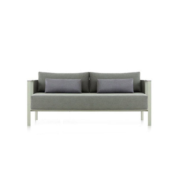 Metal Patio Sofa Water Resistant and UV Resistant Outdoor Patio Sofa with Cushions