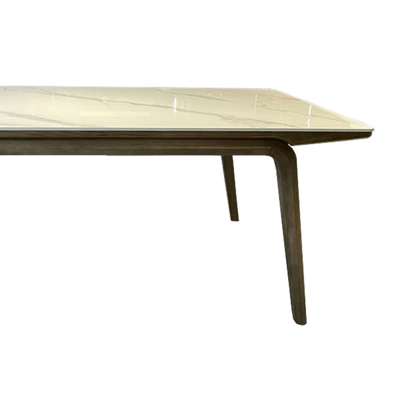 Ash Wood Frame Dinette Table Modern Rectangle Dining Table for Home