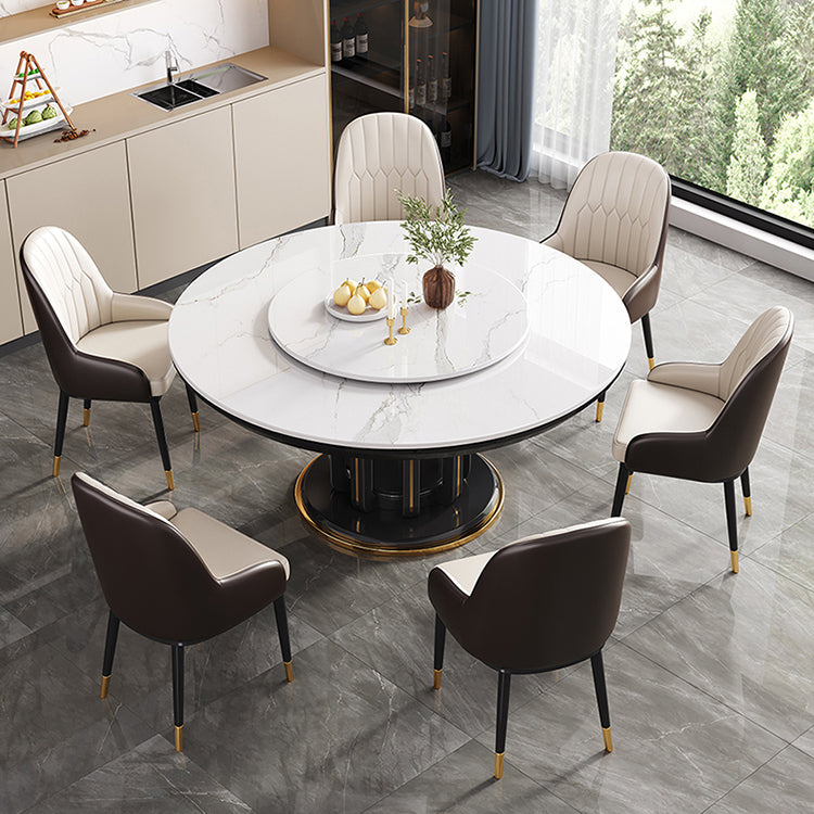Modern Round Dining Table Sintered Stone Dinner Table for Dining Room