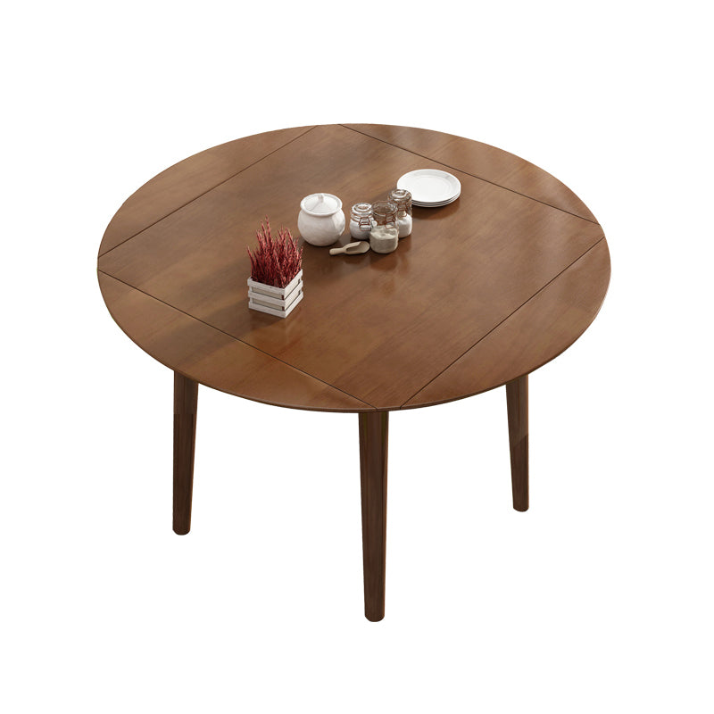 Rubberwood Dining Table Drop-Leaf Dinner Table for Dining Room