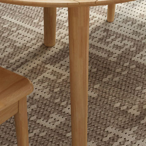 Rubberwood Dining Table Drop-Leaf Dinner Table for Dining Room