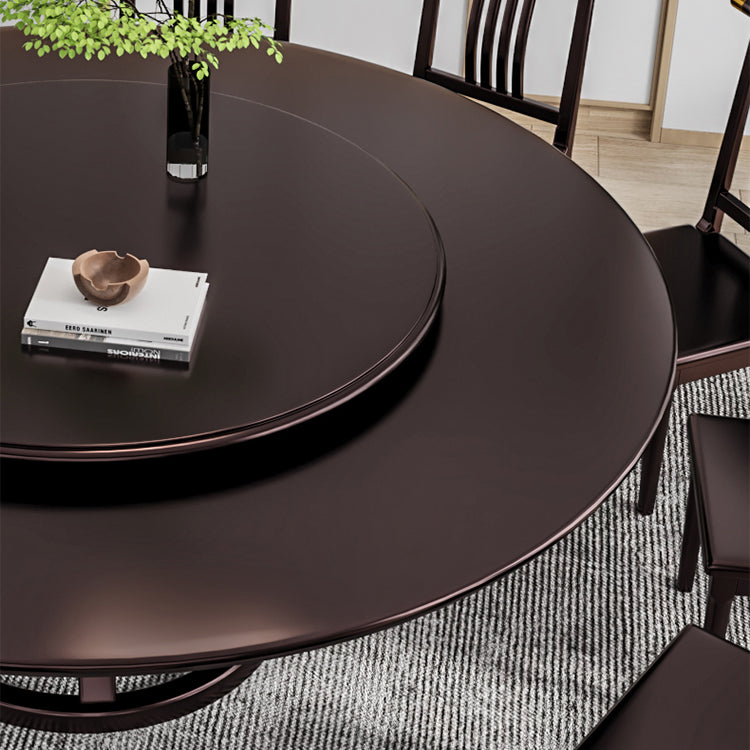 Rubberwood Dining Table Round Pedestal Dinner Table for Dining Room