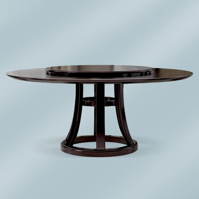 Rubberwood Dining Table Round Pedestal Dinner Table for Dining Room