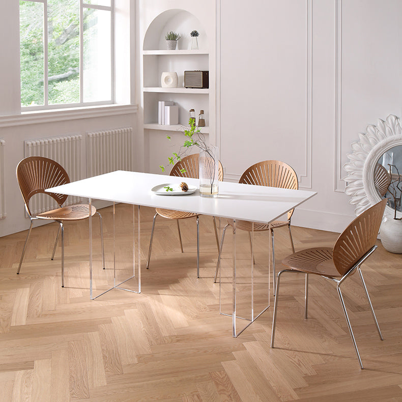 Modern Rectangle Dining Table Sintered Stone Dinner Table for Dining Room