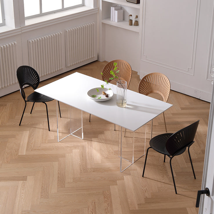 Modern Rectangle Dining Table Sintered Stone Dinner Table for Dining Room