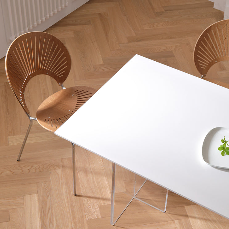 Modern Rectangle Dining Table Sintered Stone Dinner Table for Dining Room