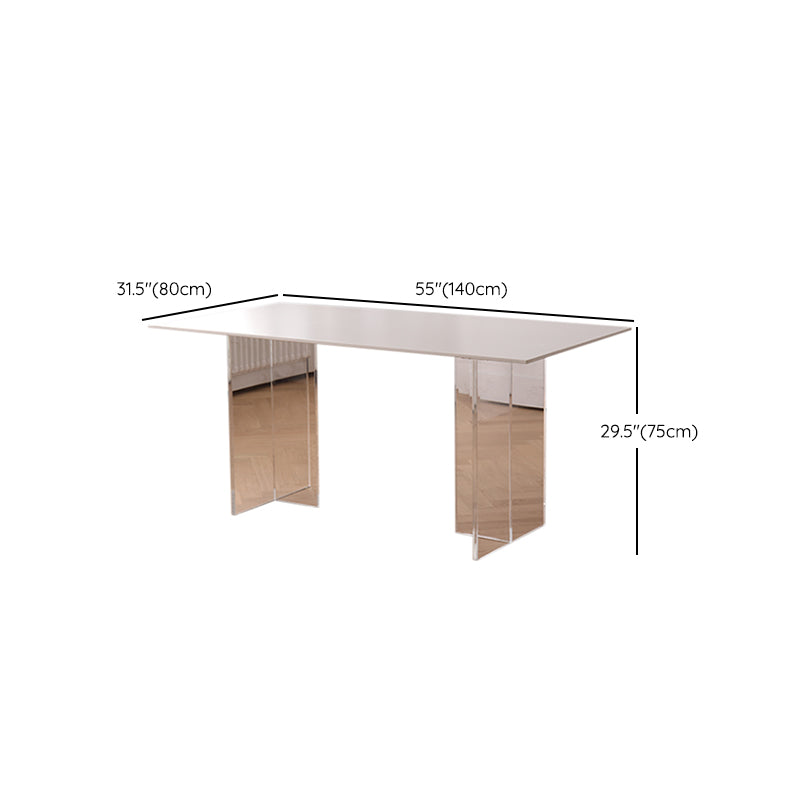Modern Rectangle Dining Table Sintered Stone Dinner Table for Dining Room