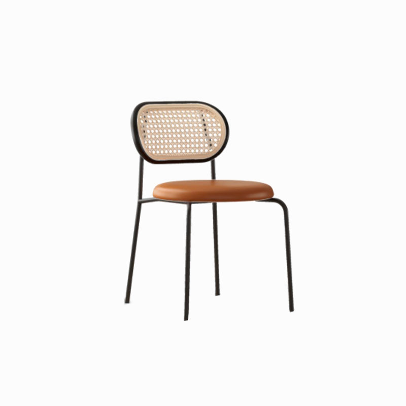 Industrial Upholstered Side Chair Open Back Armless Chair for Dining Room
