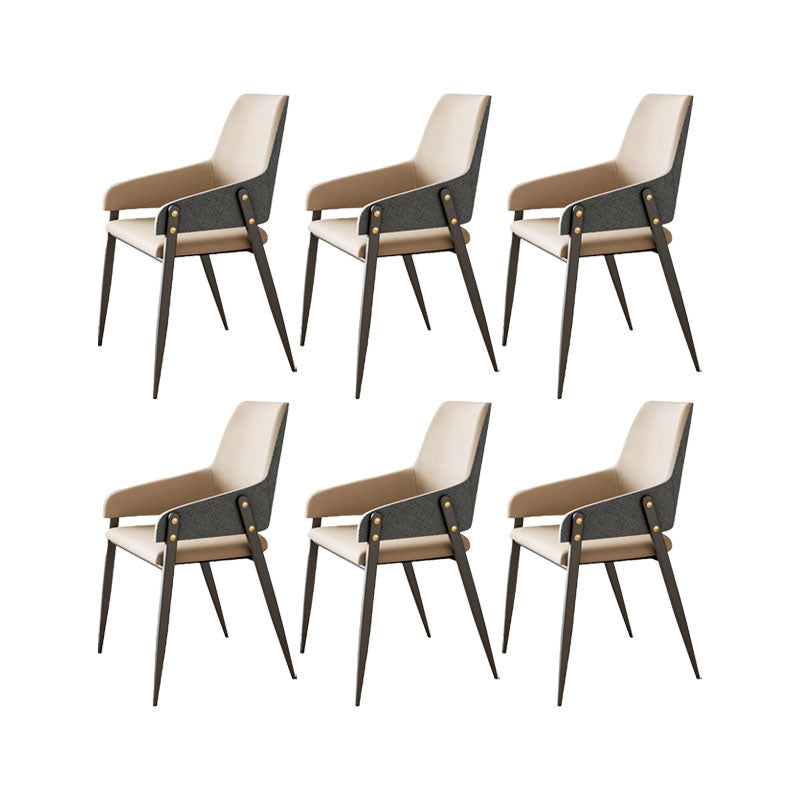 Industrial Upholstered Arm Chair Kitchen Parsons Dining Chair