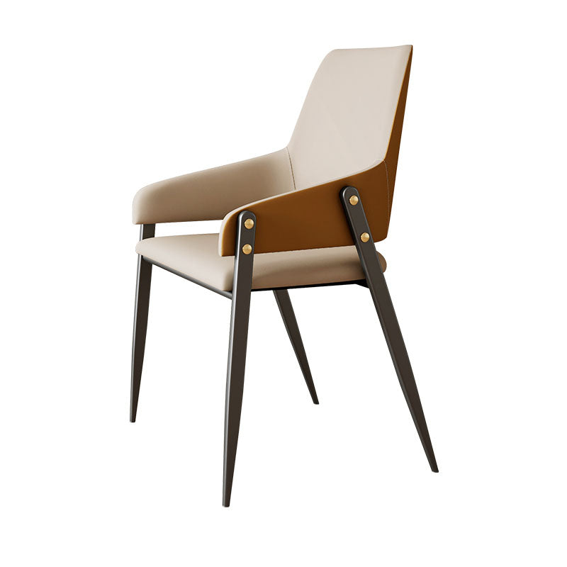 Industrial Upholstered Arm Chair Kitchen Parsons Dining Chair
