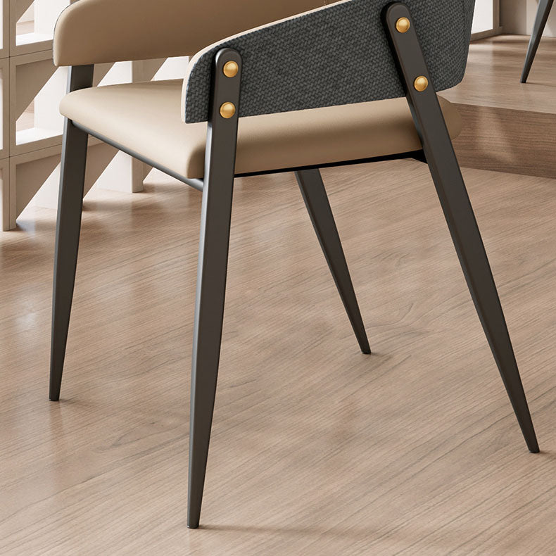 Industrial Upholstered Arm Chair Kitchen Parsons Dining Chair