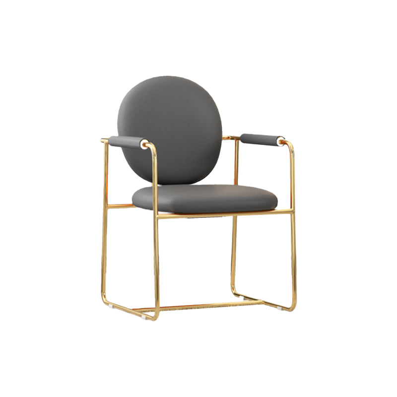 Industrial Kitchen Dining Chairs King Louis Back Arm Chair with Gold Base