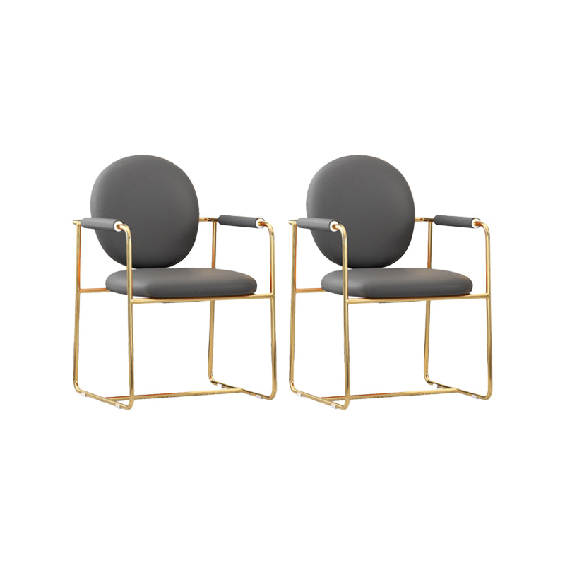 Industrial Kitchen Dining Chairs King Louis Back Arm Chair with Gold Base