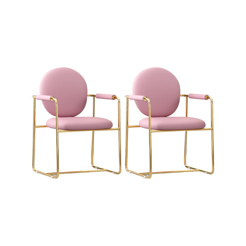 Industrial Kitchen Dining Chairs King Louis Back Arm Chair with Gold Base