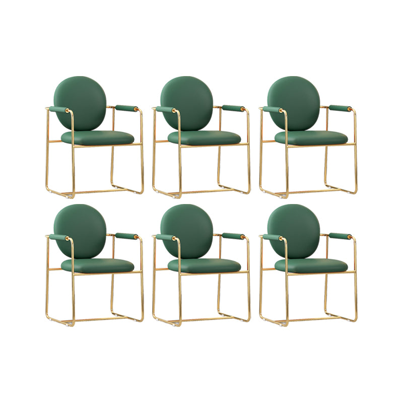 Industrial Kitchen Dining Chairs King Louis Back Arm Chair with Gold Base