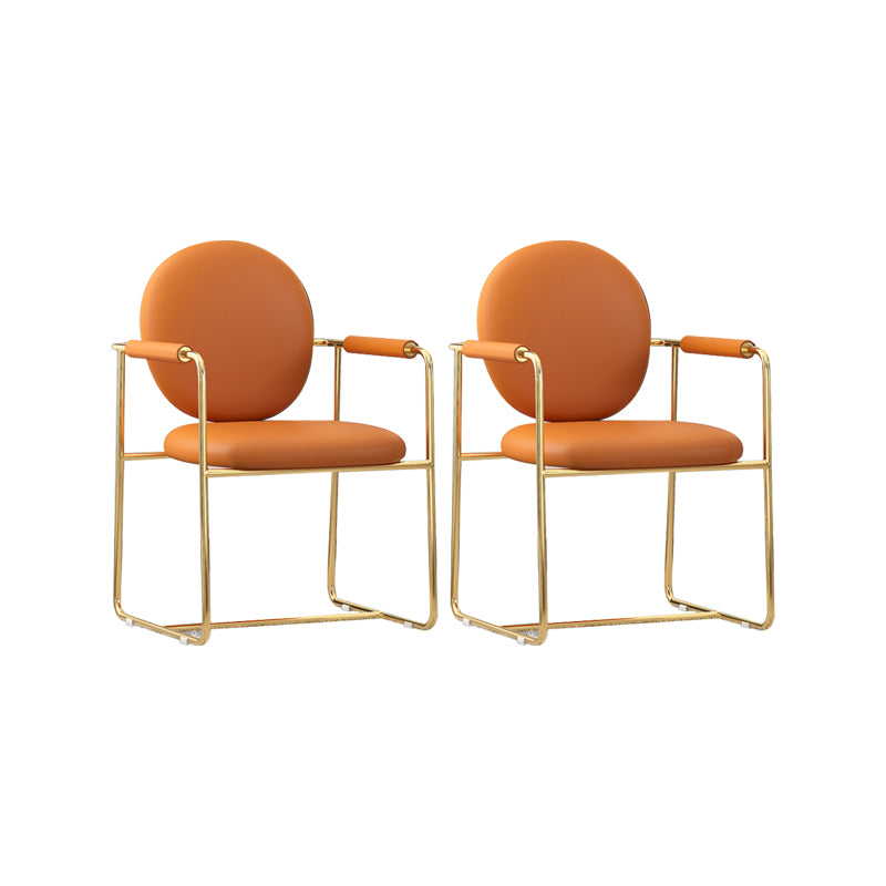 Industrial Kitchen Dining Chairs King Louis Back Arm Chair with Gold Base