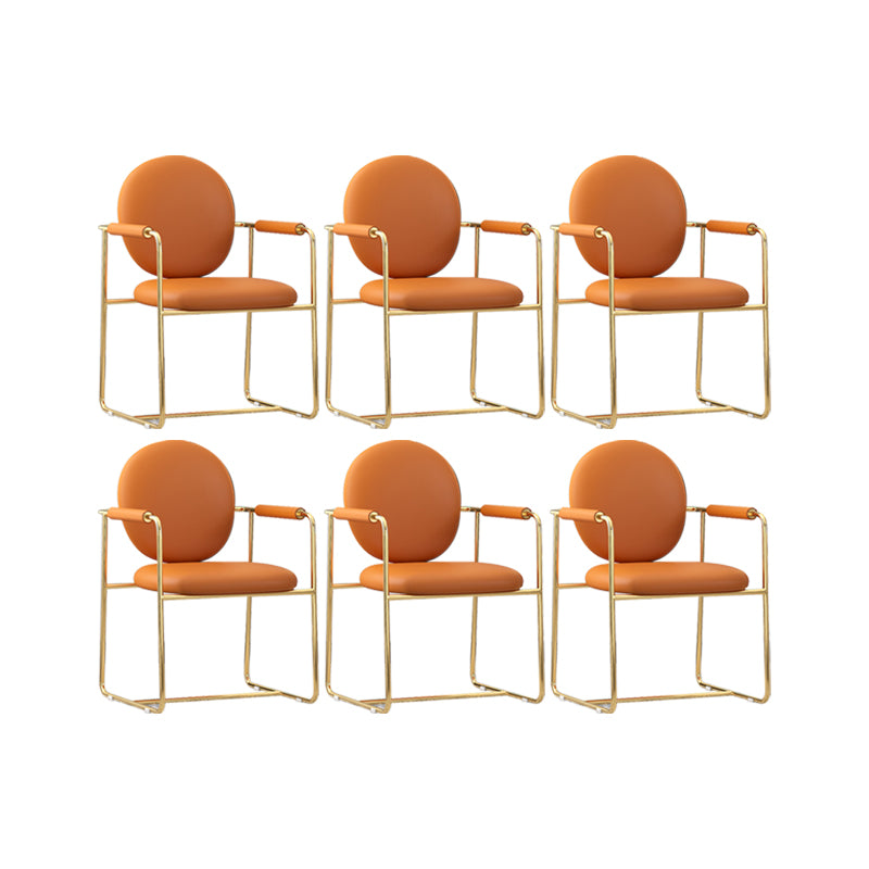 Industrial Kitchen Dining Chairs King Louis Back Arm Chair with Gold Base