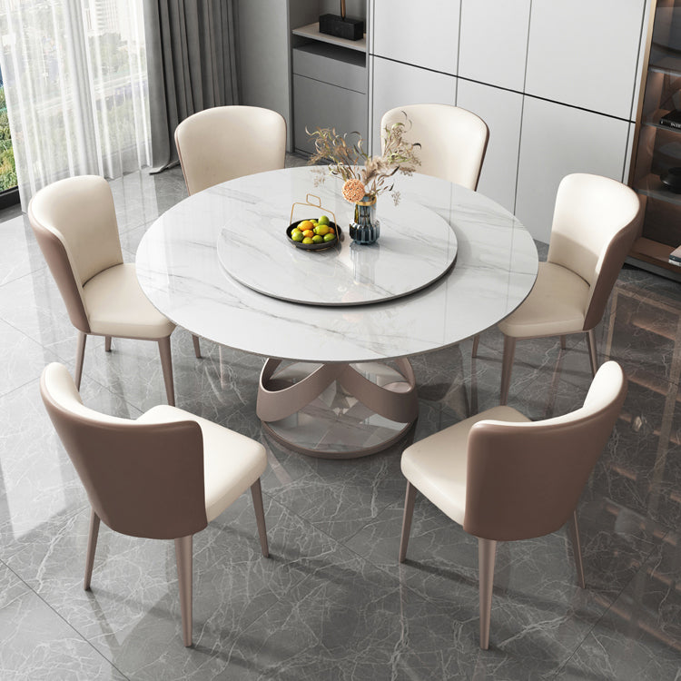 Faux Leather Side Chairs Modern Parsons Armless Chair for Dining Room