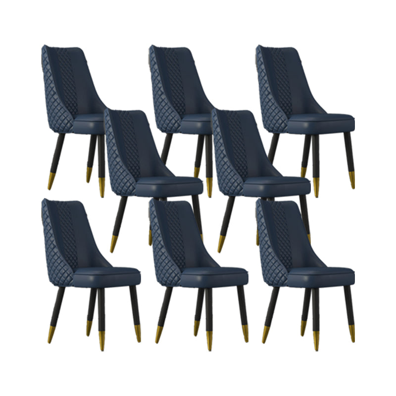 Industrial Style Dining Chairs Faux Leather Kitchen Chairs with Wood Legs